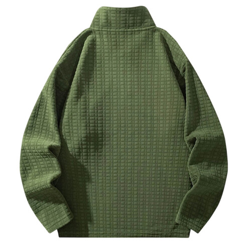 Sweat-shirt texturé à demi-zip pour homme 2