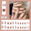 Conjunto de unhas postiças com cores vibrantes, 24 peças. 5