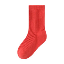 Toddler Socks Unisex Baby Crew Socks for Infant Boys Girls Stretchy Cotton Socks for Kids Gift Red 2XL