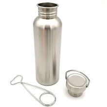 Gourde en acier inoxydable pour le camping en plein air avec crochet de suspension - Survie en milieu sauvage