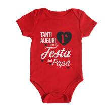 Mono corto de manga corta con estampado de letras, suave, cómodo y elástico, color rojo, talla 3-6 meses.