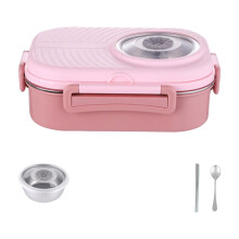 Boîte à bento en acier inoxydable avec clip de verrouillage, étanche et compatible lave-vaisselle – Idéale pour les voyages et le travail