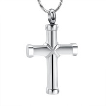 Collana con urna a croce in acciaio inossidabile per ceneri (1 pezzo)