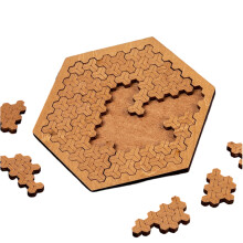 Quebra-cabeça de bandeja fractal labirinto de madeira 1 peça
