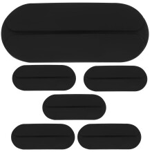 Shoulder Pads Cushioning Stretchy Silicone Black 6Pcs 3.5x1.6x0.2In
