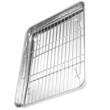Stainless Steel Grill Plate with Net Rack Small Roasting Pan