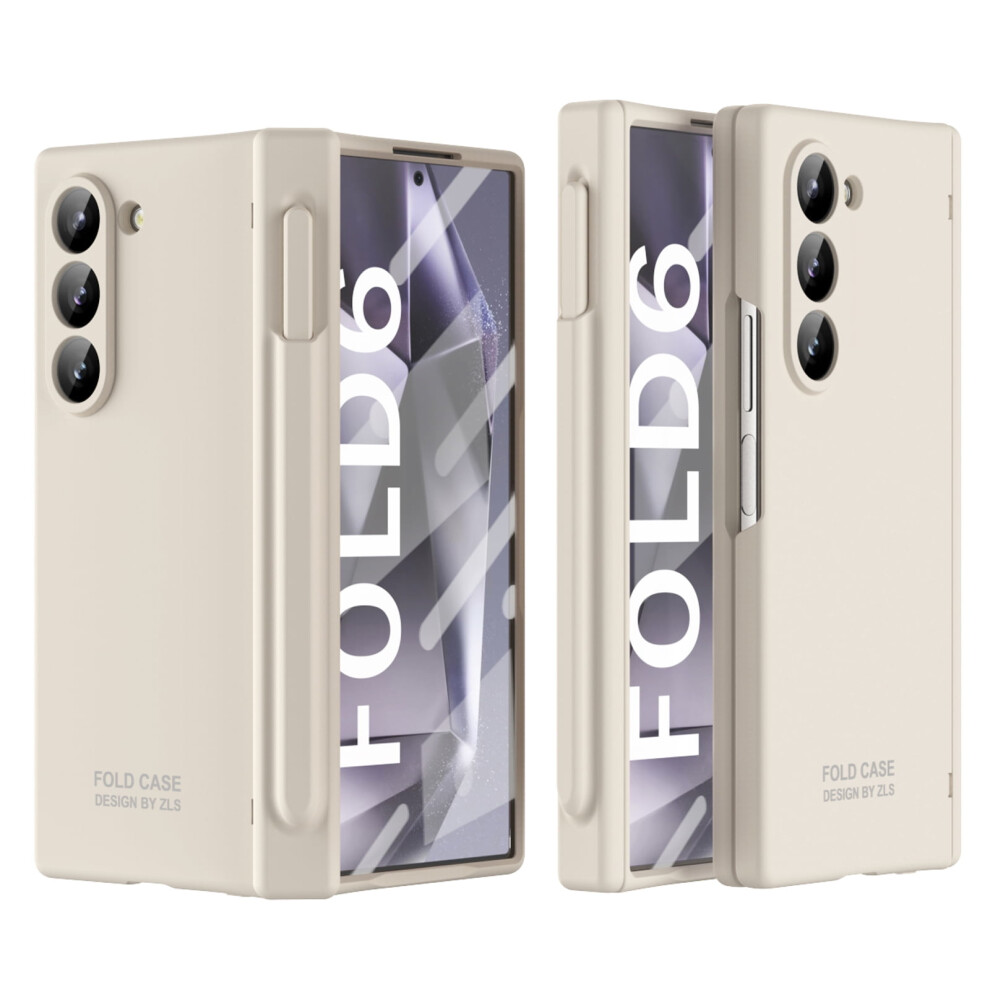 Samsung Galaxy Z Fold 6 Case Â Slim Pc Cover With S Pen Holder, S Pen, Hinge Protection & Built-In Screen Protector Â White 9377112612218