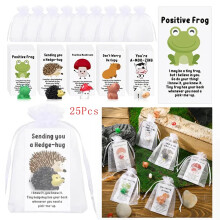 25-Pack Funny Animal Pun Note Cards with Resin Charms – Thank You, Wedding, Thanksgiving & Engagement Gifts