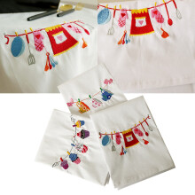 Bakeware Set,3Packs Embroidered Tea Towel Embroidered Dish Towel Flour Sack Towel Tea Towel Machine Embroidery