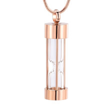 Glass Hourglass Cremation Jewelry for Ashes Container Vial Urn Necklace Pendant Cylinder Memorial Cremation Keepsake Jewelry