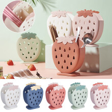 Kitchen Utensil Holder for Countertop Strawberry Chopstick Holder Kitchen Standing Multifunctional Chopstick Cage