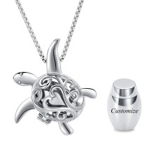 Sea Turtle Cremation Jewelry for Ashes Necklace Keepsake Memorial Urns Pendant Jewellery for Pets / Human