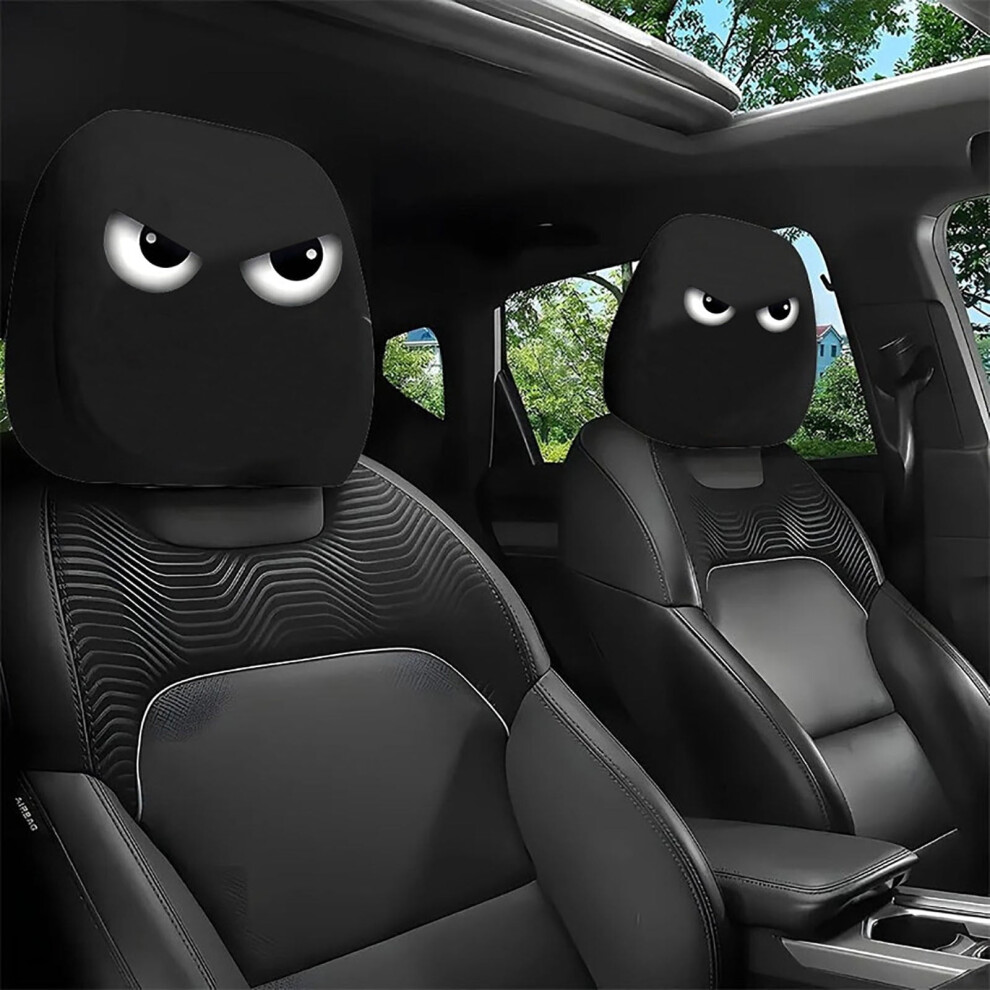 Funny Car Print Headrest Cover - Stretchy Universal Fit For Most Vehicles, Unique Auto Interior Decor 9422877517558