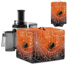 Spider Cobweb Print Dust Cover for Juicer Machine – Halloween, Stain-Resistant Canvas, Fits Blender & Juicer (17"x11"x15"), Compatible with XYZ