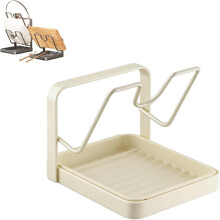 Stainless Steel Pot Lid Storage Rack with Drip Tray 1 pcs