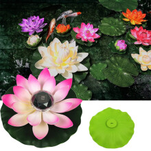 Lampada solare galleggiante a LED a forma di loto per piscina, laghetto e giardino.