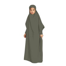 Girls Ramadan dress hooded bat sleeve panel design