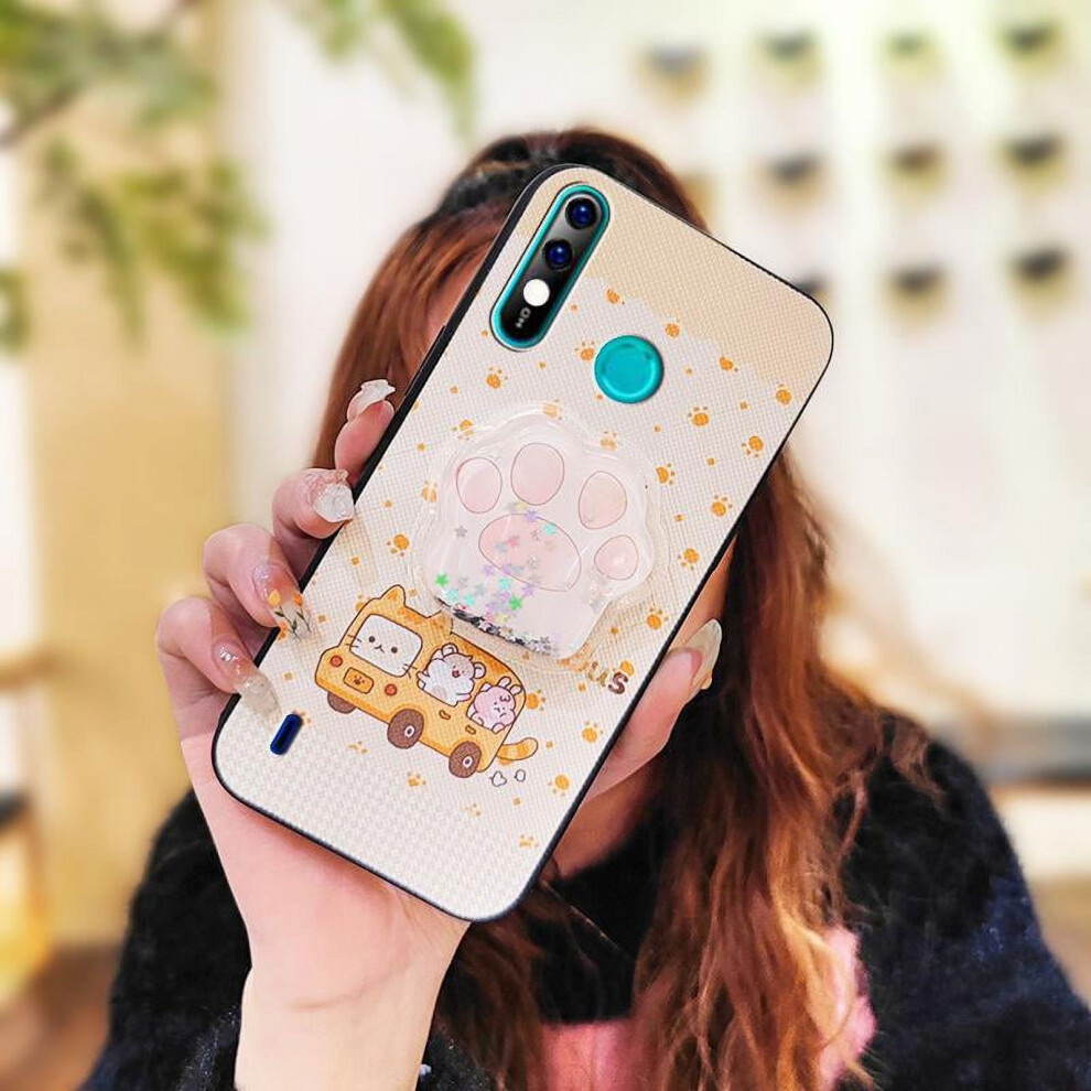 Itel A56/A56 Pro Phone Case Â Quicksand Glisten Silicone, Anti-Dust & Anti-Knock, Rotatable Kickstand, Lens Protection, Cute Cartoon Design 9027700153318