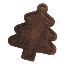Wooden Christmas Fruit Plate – Tree-Shaped Serving Tray for Cakes & Desserts, Compatible with Holiday Gatherings