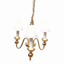 Tizuqe 1/12 Dollhouse Miniature LED Ceiling Light Chandelier Model Bedroom Furniture