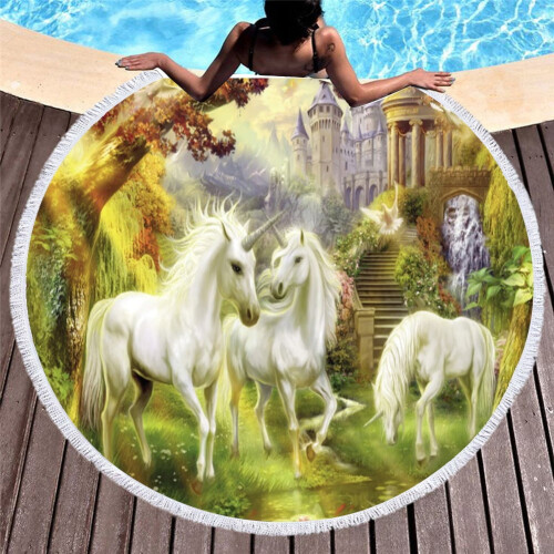 Microfiber Bath Towel Round 150cm No Static No Lint