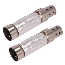 Motorcycle Quiet Baffle Exhaust Muffler 2 pcs