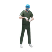 1/64 Scale People Figures Collectibles, Resin DIY Crafts, Hand Painted, Mini Desk Decoration Realistic for DIY Scene Diorama Layout Decoration Doctor