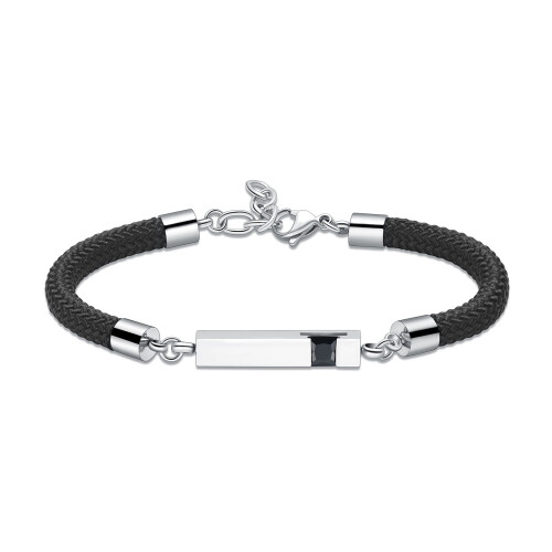 Bracelet urne funéraire en acier inoxydable, cube, cordon ajustable