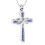 Collier urne funéraire croix infini avec pierre de naissance 1 1