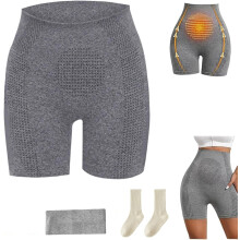 Viresta Shaping Shorts, Viresta High-Waist Tummy Control Shaping Shorts for Daily Wear, Yoga and Work-1PCS*Gray||XL
