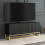 TV Unit Ripple 100cm - Black with Fluted Doors 6