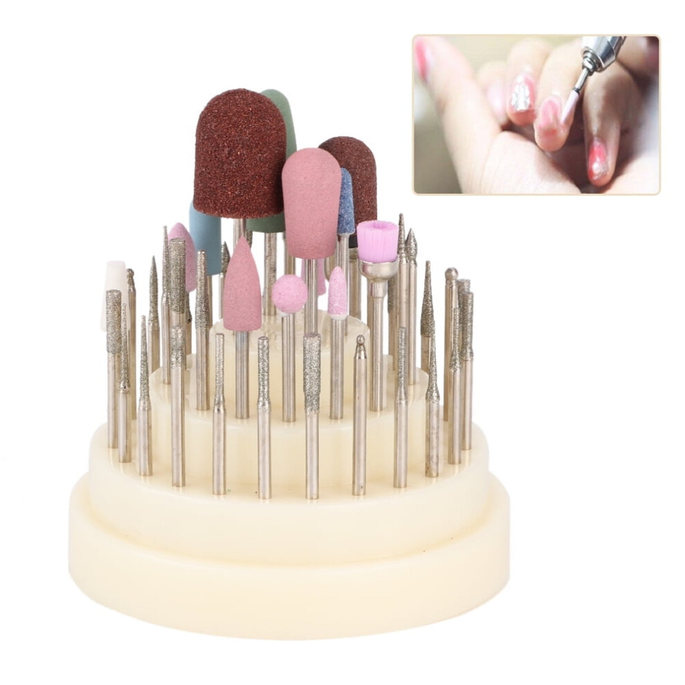 45pcs Nail Drill Bits File Grinding Head Set Electric Manicure Pedicure Nail Art Tools, Pedicure Machine Accessory, Nail Drill Bits Set