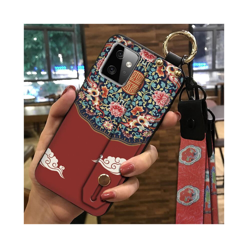 Moto G Power 5G 2023 Phone Case Â Chinese Style Wristband, Silicone, Dust/Water Resistant, Anti-Knock, With Ring & Lanyard 9027700618596