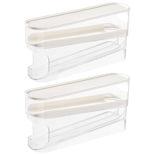 Clearance! Auto Rolling Egg Storage Box for Fridge – Space-Saving Dispenser with Lid, Compatible with Refrigerators