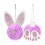 Easter Bunny Butt Ear Pendant Pink Purple Soft Hanging Decor 2