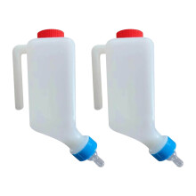 Goat Bottles 500ml with Soft Nipple & Scale, Hanging Plastic Feeder Bottle for Baby Goats, Lambs, Sheep – 1 Pc