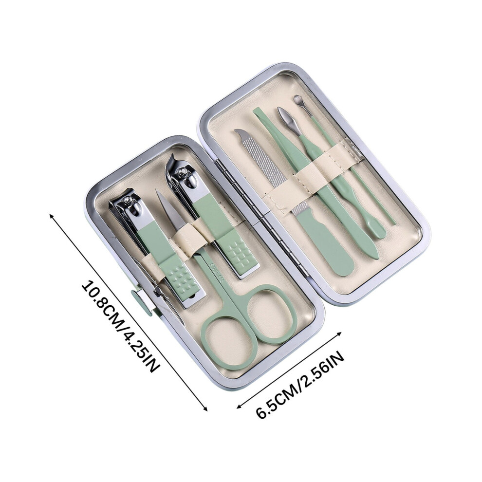7Pcs Set Nail Clippers Set Fingernail and Toenail Clipper Cutters, Manicure Pedicure Kit, Stainless Steel Professional Grooming Kits, Nail Care Tools
