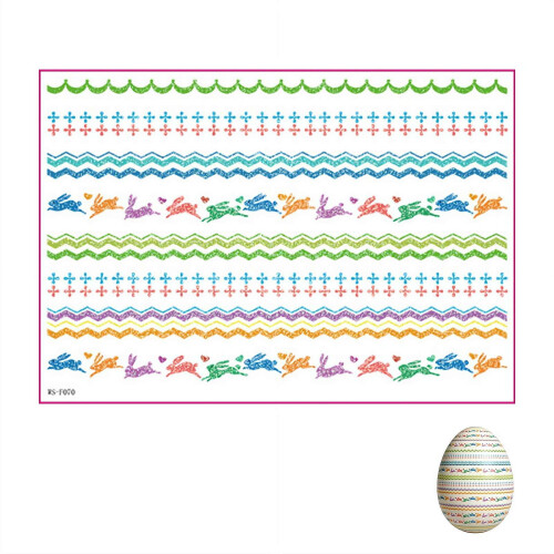 Easter Egg Shrink Wrappers Kit with Handmade Stickers 4 pcs