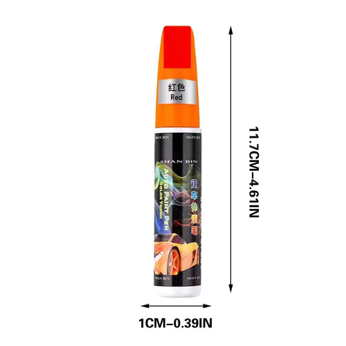 Red Car Scratch Repair Pen with Paint Refill 2