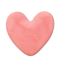 Valentines Day Velvet Heart Pillow 15.7", Pink Love Cushion for Sofa, Bedroom, Wedding Anniversary Decor