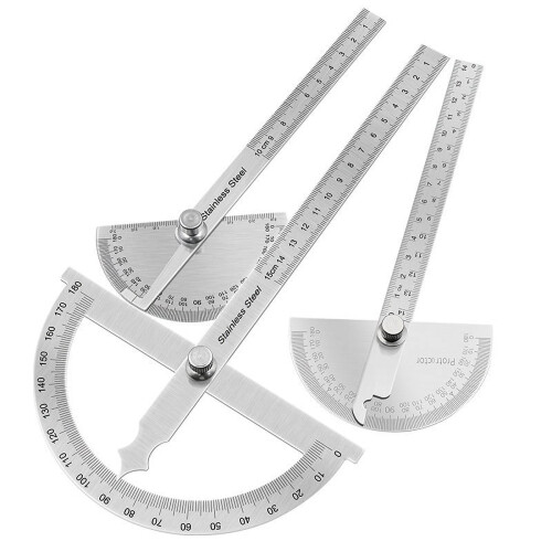 Metal Protractor Angle Finder 180 Stainless Steel 100mm 1