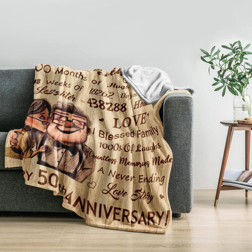 Couverture dorée 50e anniversaire 101,6 x 127 cm 1