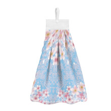 Torchon de cuisine à motif fleurs de cerisier – Séchage rapide, lavable en machine
