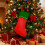 Christmas Stocking Red Green Gold Trim Felt 6PC 2