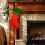 Christmas Stocking Red Green Gold Trim Felt 6PC 4