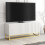 TV Unit Ripple 100cm - White with Fluted Doors 6