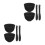 2Ensembles Ensemble Bol Silicone Noir Mixeur Masques DIY Spa 4