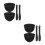 2Ensembles Ensemble Bol Silicone Noir Mixeur Masques DIY Spa 5