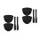 2Ensembles Ensemble Bol Silicone Noir Mixeur Masques DIY Spa 6