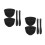 2Ensembles Ensemble Bol Silicone Noir Mixeur Masques DIY Spa 8
